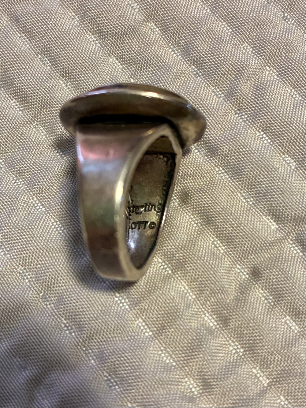 Navajo OTT Sterling Opal Vintage Ring - Picture 4 of 7
